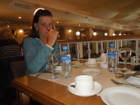 De eerste lunch in St. Petersburg
