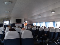In de draagvleugelboot