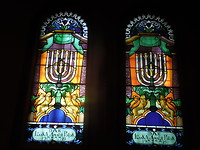 Glas in lood in synagoge