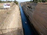 Het kanaal van Korinthe