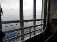 Uitzicht vanuit de camper op zee