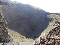 De krater van de Vesuvius