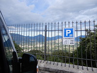 Uitzicht camperplaats op Cassino