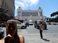 Koffie pauze aan het Piazza Venezia