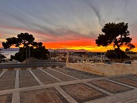 Ook op Sardinië gaat de zon onder.