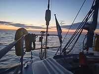 Zonsopgang op de boot