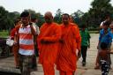 1019 Cambodia, Siem Reap, Monks at Angkor Wat