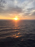 Zonsopgang voor de kust van Dubrovnik