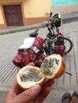 Onze lievelingsvrucht. Een combinatie van een passievrucht en een granaatappel