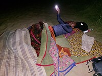 Ons bed en lachende Pauline