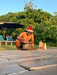 Santa pours fenny