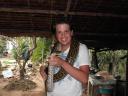 Frank en een python met de naam Nathalie