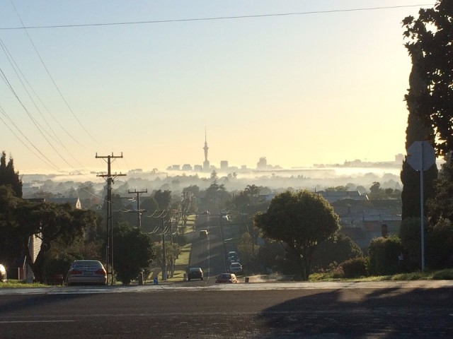Auckland weer eens in de mist