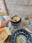 Koken op hout of houtskool