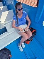 Alleen op het bootje