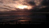 zonsondergang met bewolking