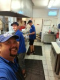 Aan het werk in de pitstop