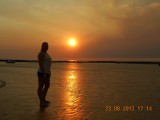 Model op t strand