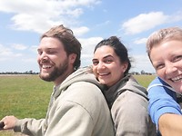 Mei syn 3en op de quad! Federico, Juliana en ik