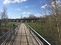 Eindelijk de brug naar Puente Villarente!