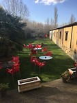De tuin van de Albergue