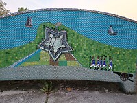 Mozaïekvoorstelling van Nieuweschans