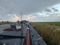 Karin & Eric: Wat een timing, vlak voor de stortbui en heftige wind