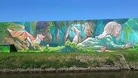 Treepack Muurschildering bij Halle
