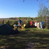 En wat een mooi uitzicht op deze gratis camping.