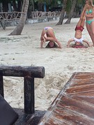 Kopstant op strand