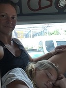 In de minivan