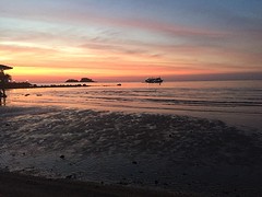 Zonsondergang roze lucht
