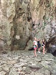 Kids in grot marble mountains