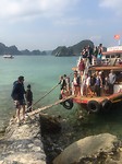 Halong bay boot afstap