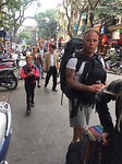 Wandelen naar hotel hanoi
