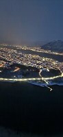 in de aanvliegroute op Tromsø airport