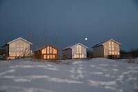 huisjes met zicht op Lyngøya Beach