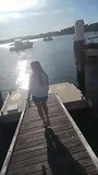 Uitzicht bij de buren aan het water