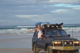 Crossen op het strand