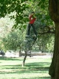 acrobatiek in het park