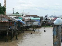 Bangkok, bij de pier voor de terugweg
