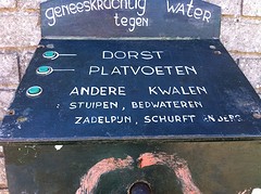 naast het bankje echter de watertoevoer was afgesloten