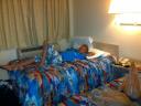 Hier Mitchell op bed