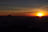 Zonsondergang op 2600 m hoogte