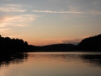 92. Zonsondergang aan het Övre Föllingenmeer