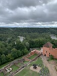 Uitzicht vanuit de kasteel toren van Turaida