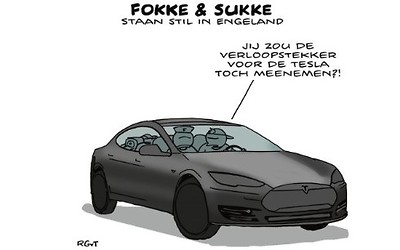 Engeland, Kanaaleilanden en Normandie met Tesla
