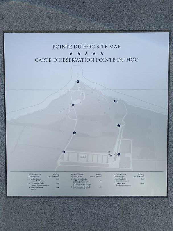 Plattegrond Pont du Hoc