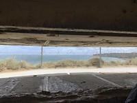 Uitzicht vanuit de bunker op zee