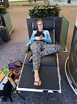 Nog even chillen voor de vlucht naar Dubai